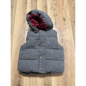 Baby Gap Jacket Infant Size 18-24M, Gray Red Black Vest Button Up